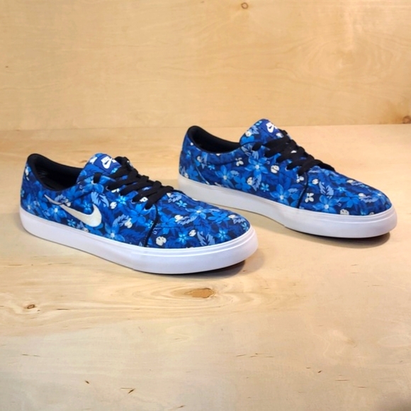 Nike SB Satire Premium Blue Canvas Floral Shoes - Picture 2 of 10